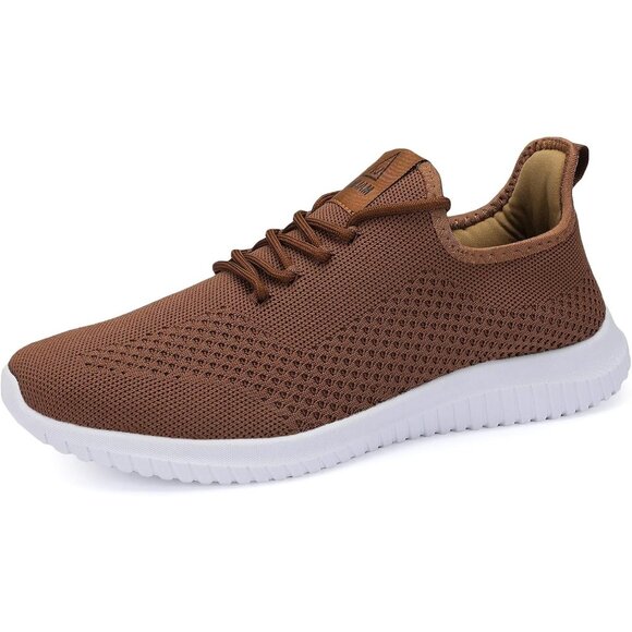 Men's Brown 1 Ultra Lightweight Breathable Walking Athletic Fashion Sneakers